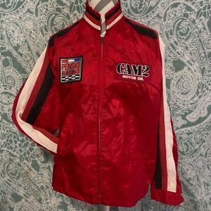 Vtg 70s Nascar Penske Racing Pit Crew Jacket Swingster L 80s Usa Norton